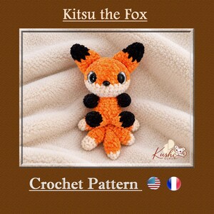 Patron Crochet renard PDF - Amigurumi fox - fox Crochet Pattern - Français & English US