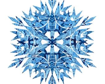 Graphic Snowflake Painting