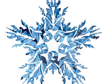 Graphic Snowflake Painting