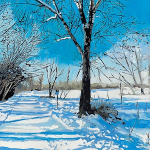 16x20in Canvas Print - Winter Walk no.4