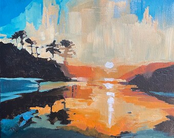 Sunset Cove - 1 day painting 2/14/24