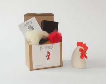 Hen Needle Felting Kit. Felting Kit. Felt Craft Kit. DIY Needle Felting. Craft Gift. Make Your Own Animal Kit. Hen Felting Kit.