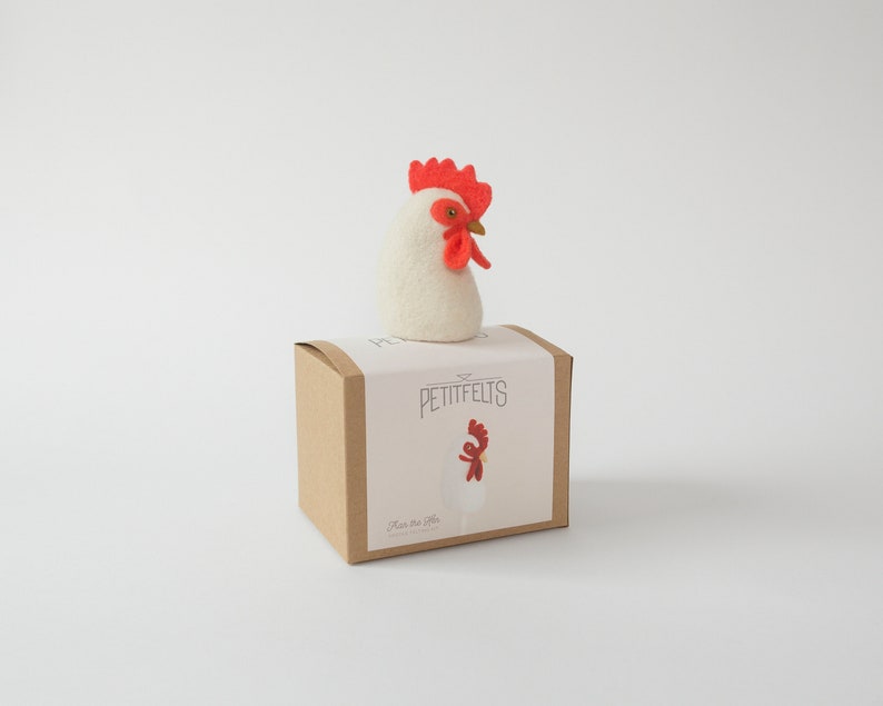 Hen Needle Felting Kit. Felting Kit. Felt Craft Kit. DIY Needle Felting. Craft Gift. Make Your Own Animal Kit. Hen Felting Kit. image 2