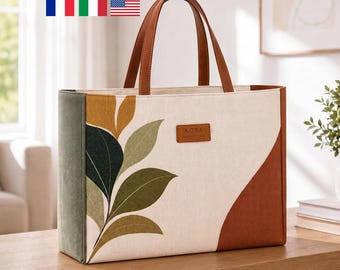 Market Tote Bag PDF Sewing Pattern | Beginner Canvas Tote Bag Tutorial | Reusable Grocery Shopping Bag | DIY Bag Making Pattern | Kora Tote