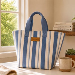Patrón de costura en PDF para bolso tote trapezoidal Wren / Patrón para principiantes de bolso tote de lona / Bolso de mercado DIY / Bolso de hombro / Descarga instantánea