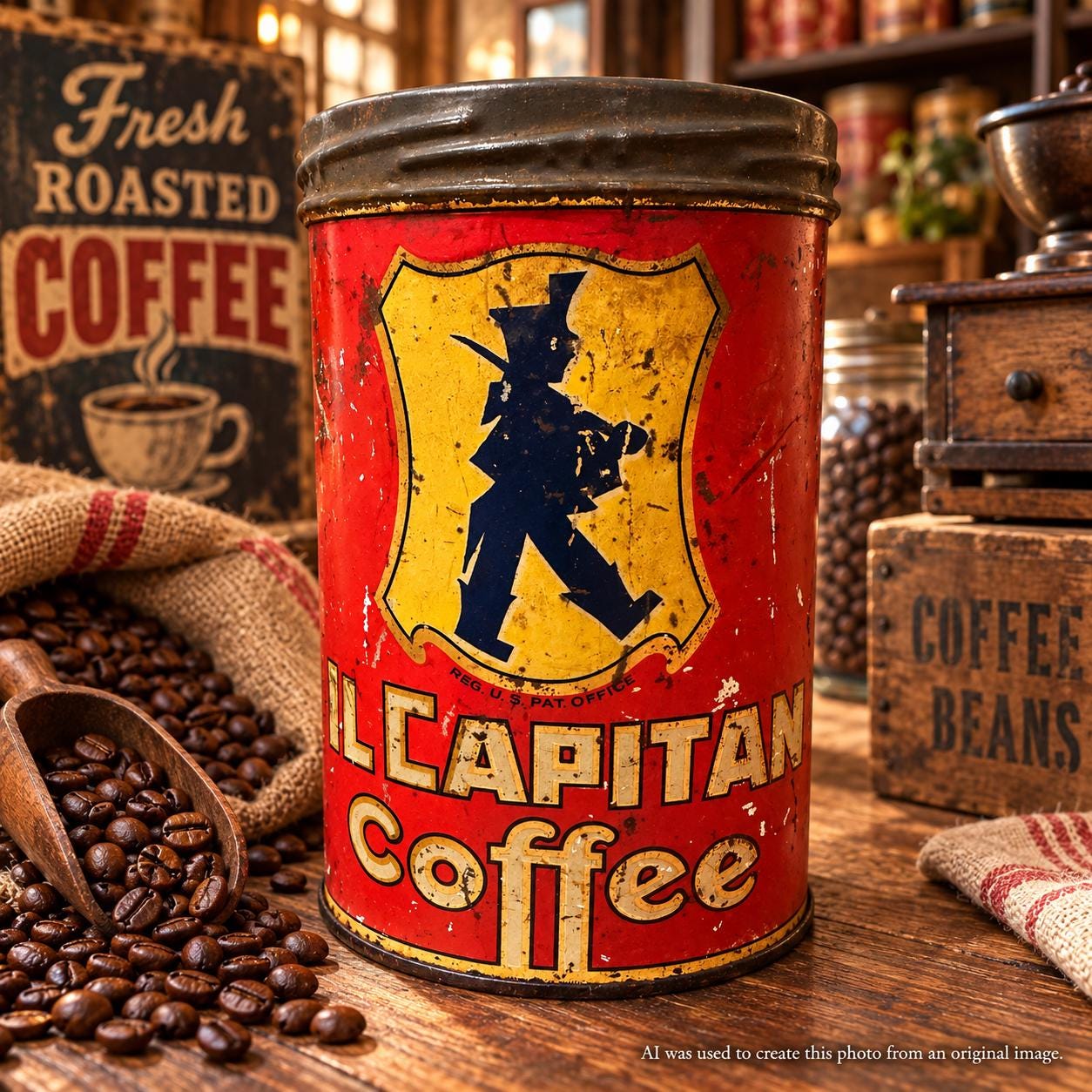 Vintage Coffee Bin - Etsy