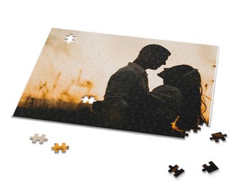 Rompecabezas fotográfico de aniversario para parejas de 120/252/500 piezas / Recuerdo romántico personalizado