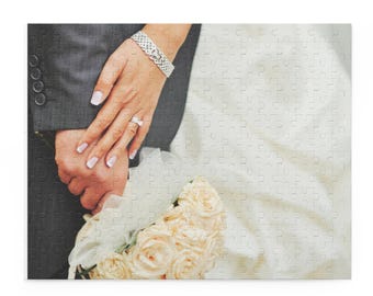 Rompecabezas fotográfico de boda personalizado / Recuerdo personalizado (120-500 piezas)