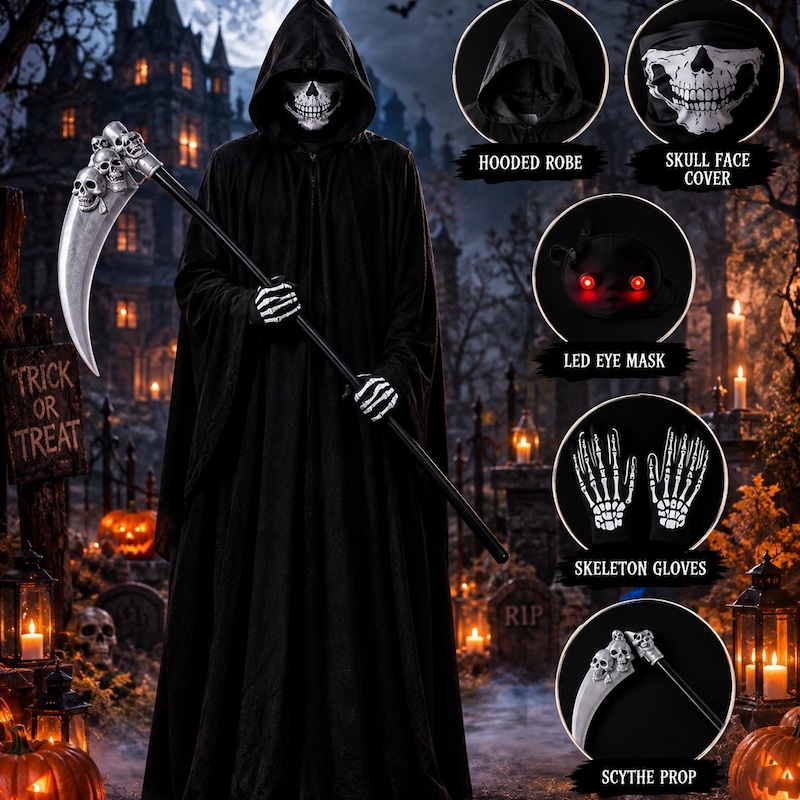 Men's Robe Pattern Free Death Costume Men - Etsy