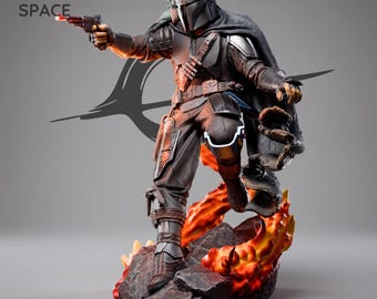 The Mandalorian and Grogu Star Wars Statue + Bust 1/6 Scale STL