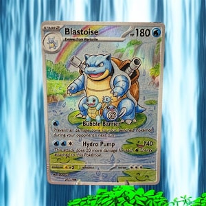 Texture Fan Art River Protector Blastoise Card