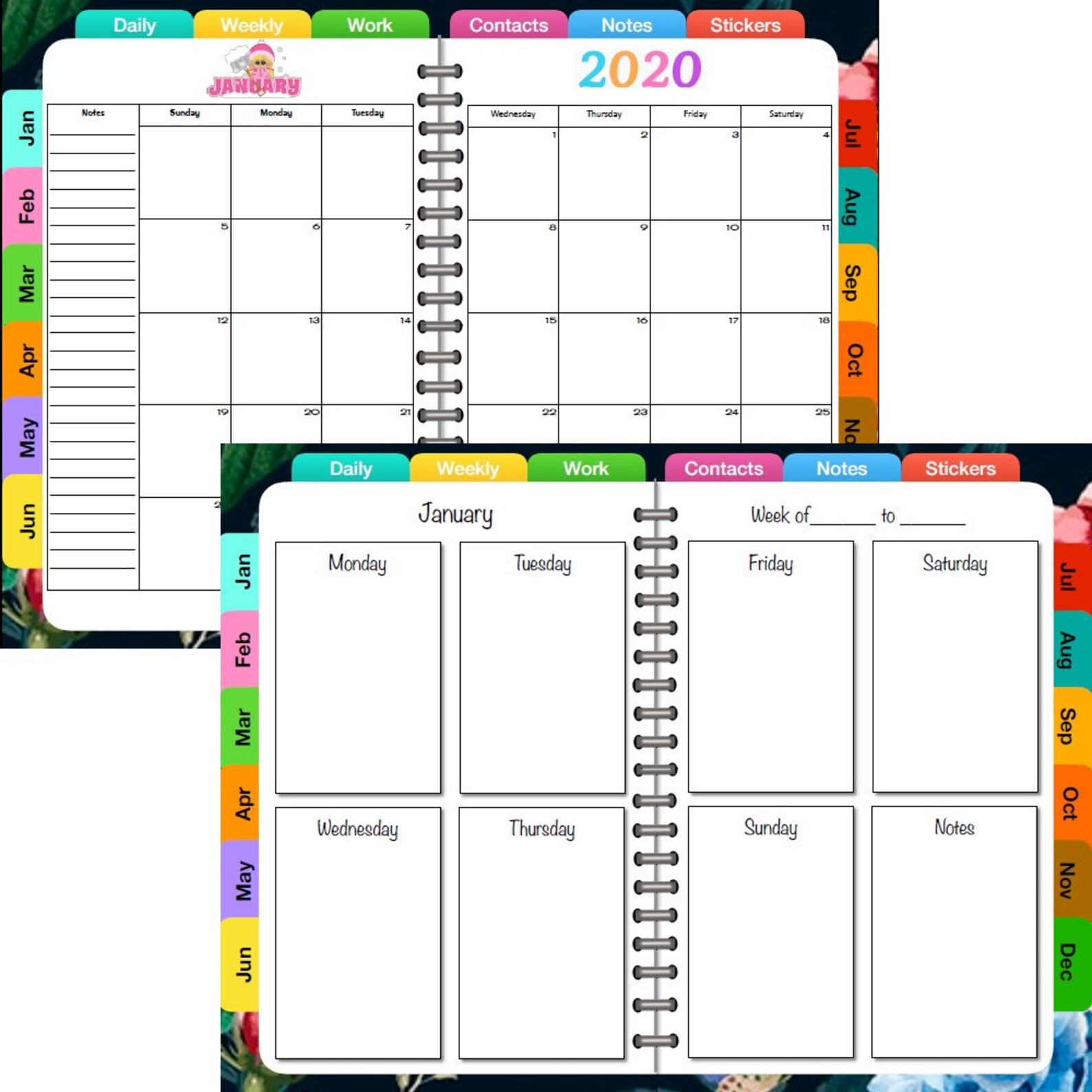 Digital Planner Goodnotes Landscape Daily Planner Weekly Etsy