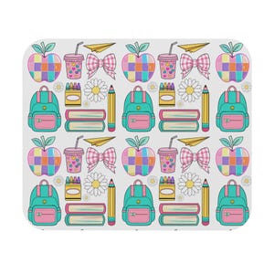 Rectangle Mouse Pad - Back to School Items Design