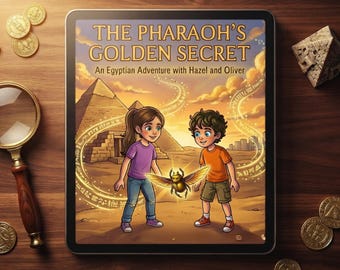 Ebook d'aventures égyptiennes pour enfants | Le secret d'or du pharaon | 6-9 ans : histoire mystérieuse de la pyramide PDF | Hazel et Oliver Tome 1