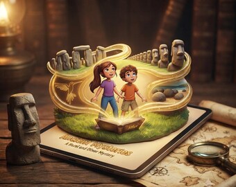 Ebook Mystères anciens pour enfants | Stonehenge Lignes de Nazca Île de Pâques | 6-9 ans Histoire d'aventures PDF | Hazel et Oliver Tome 5