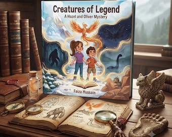 Ebook : Les créatures légendaires pour enfants | Histoire du Yéti Bigfoot Loch Ness | Hazel et Oliver, tome 4 | Chapitre illustré imprimable pour 6-9 ans | PDF