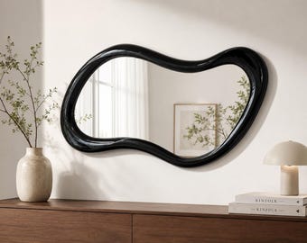 Black Eclipse Mirror | Epoxy Wall Art Mirror