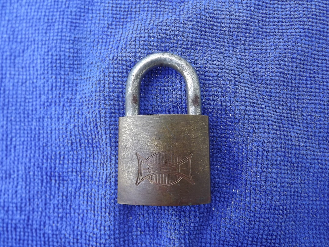 Vintage REESE Brass Padlock With Key Old Locks Old Padlocks Etsy