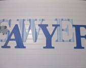 SAWYER - 13.00 PER LETTER Nursery letters, 9-1 2 quot mdf wood letters, block font, uppercase letters, initials, large, impressive