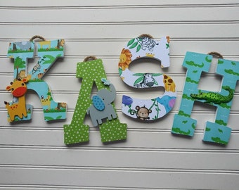 jungle theme letters etsy
