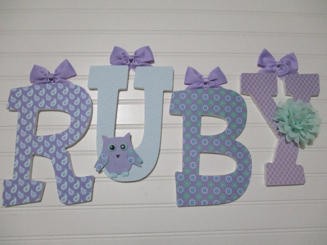 RUBY 13 00 Por Carta 8 1 2 Letras De Vivero De Etsy