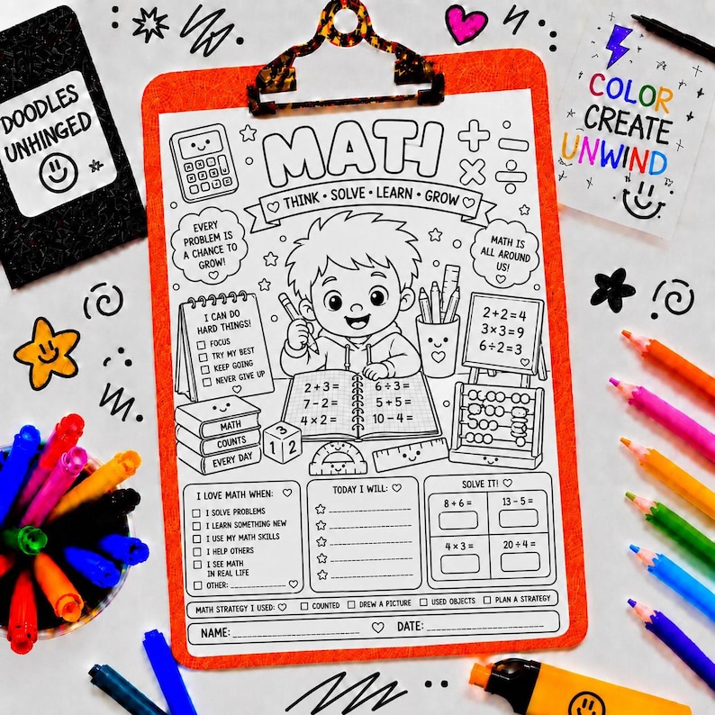 Math Worksheet for Kids Printable | Elementary Math Activity ...