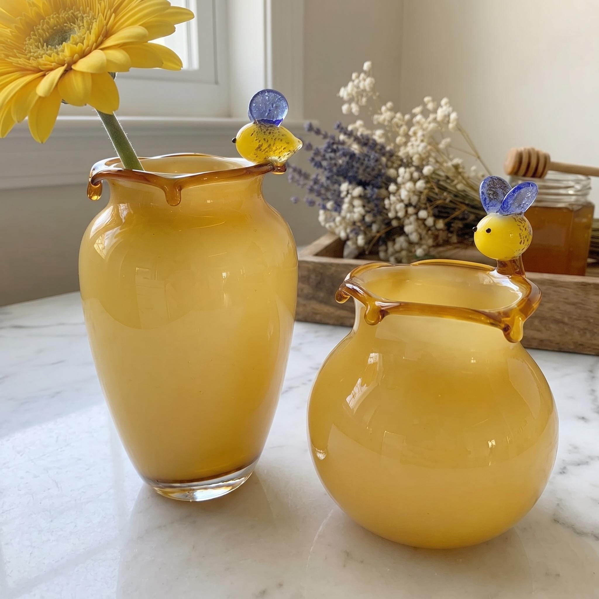 Senfgelbe vase
