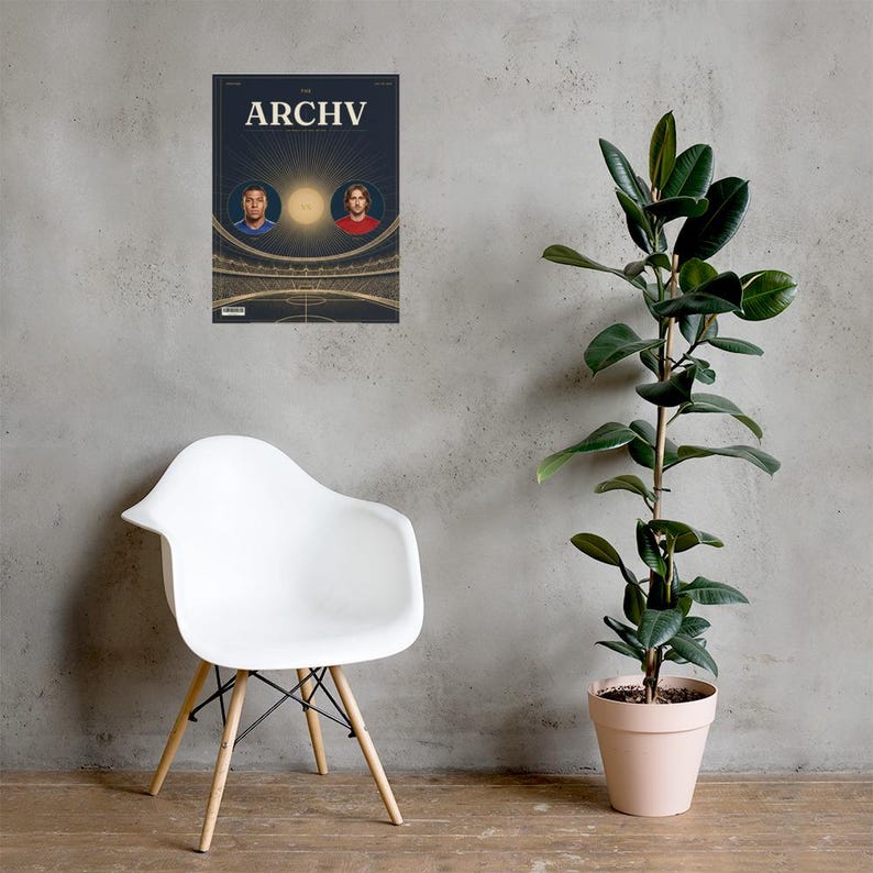 Moscow 2018 Football Final Poster, Illustrated Magazine Cover Print, Vintage Style Soccer Wall Art, Football Gift