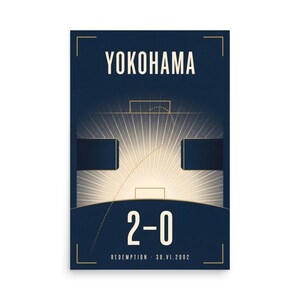 Redemption | 2002 World Cup Final Art Print | The ARCHV Football Poster | Yokohama Japan | Illustrated Wall Art