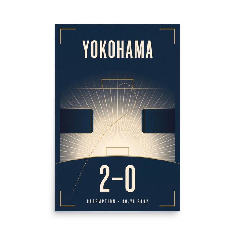 Redemption | 2002 World Cup Final Art Print | The ARCHV Football Poster | Yokohama Japan | Illustrated Wall Art
