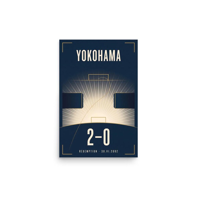 Redemption | 2002 World Cup Final Art Print | The ARCHV Football Poster | Yokohama Japan | Illustrated Wall Art