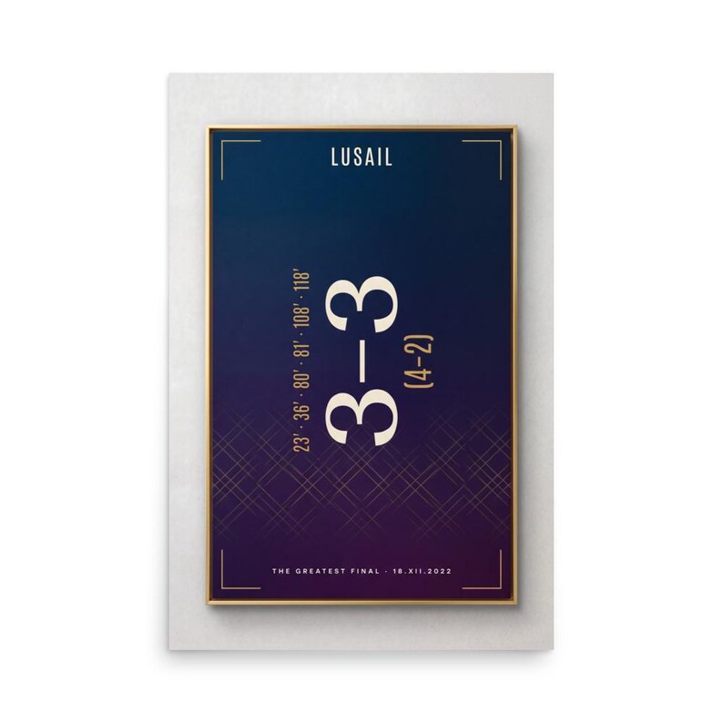 The Greatest Final | 2022 World Cup Final Art Print | The ARCHV Football Poster | Lusail Qatar | Illustrated Wall Art
