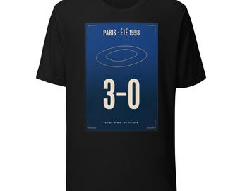 Paris 1998 T-Shirt | The Night France Turned Blue | Football Final Graphic Tee | Minimalist Soccer Shirt | Football Fan Gift