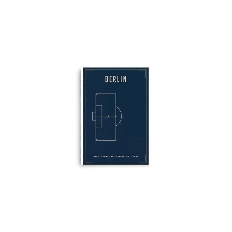 Decided From Twelve Yards | 2006 World Cup Final Art Print | The ARCHV Football Poster | Berlin Germany | Illustrated Wall Art