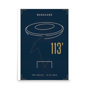 The Volley | 2014 World Cup Final Art Print | The ARCHV Football Poster | Maracanã Rio | Illustrated Wall Art