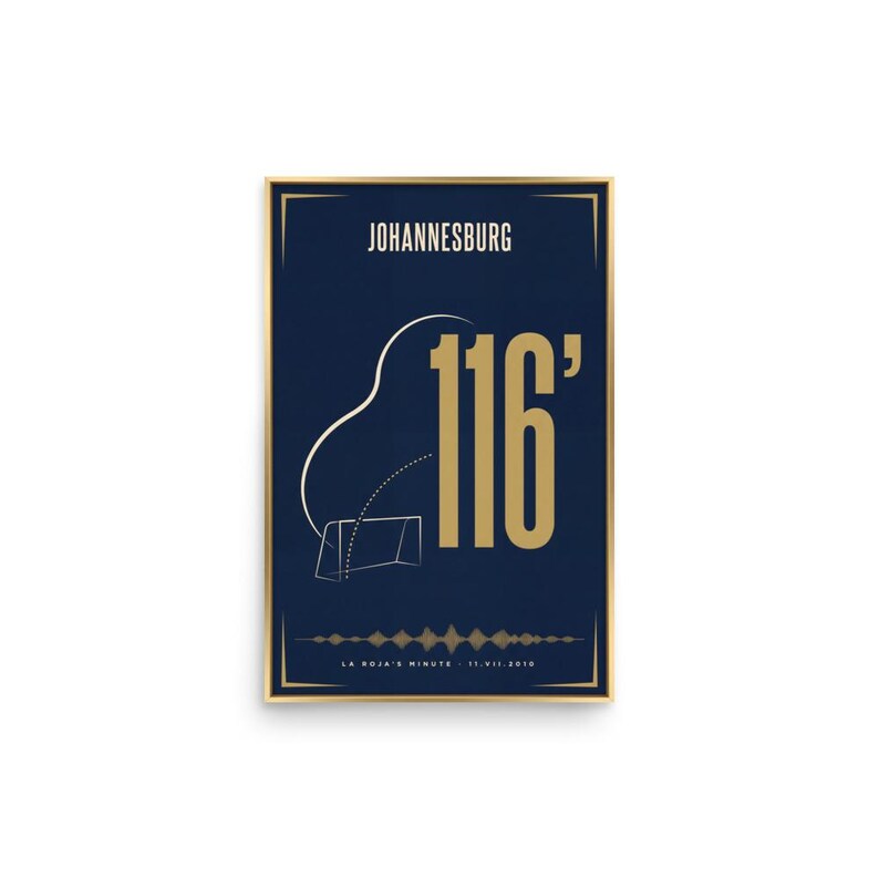 Minute 116 | 2010 World Cup Final Art Print | The ARCHV Football Poster | Johannesburg South Africa | Illustrated Wall Art