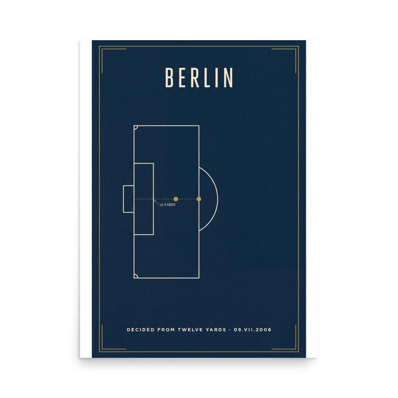 Decided From Twelve Yards | 2006 World Cup Final Art Print | The ARCHV Football Poster | Berlin Germany | Illustrated Wall Art