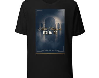Italia 90 T-shirt | Notti Magiche | Retro T-shirt met voetbal | Minimalistisch voetbalshirt | Cadeau voetbalfan