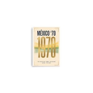 The Beautiful Game In Colour | 1970 World Cup Final Art Print | The ARCHV Football Poster | Azteca Mexico City | Illustrated Wall Art