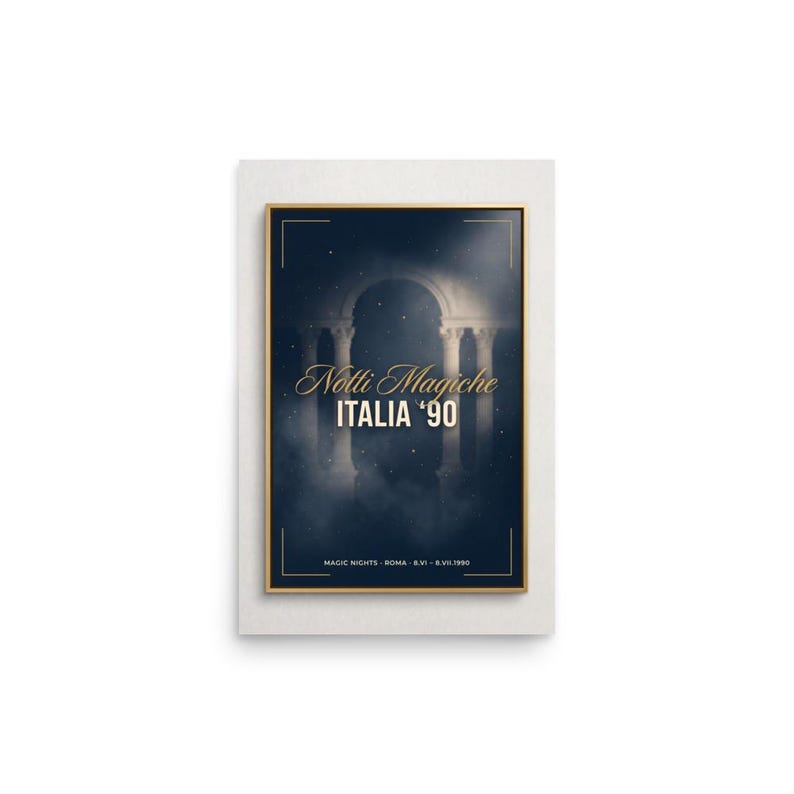 Notti Magiche | 1990 World Cup Final Art Print | The ARCHV Football Poster | Rome Italy | Illustrated Wall Art