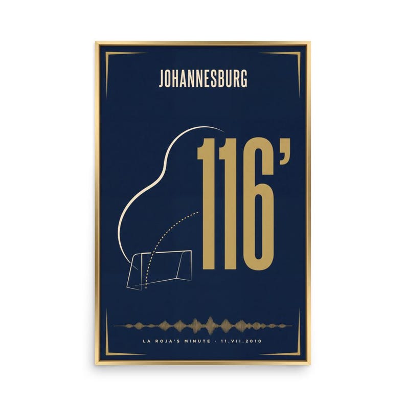Minute 116 | 2010 World Cup Final Art Print | The ARCHV Football Poster | Johannesburg South Africa | Illustrated Wall Art