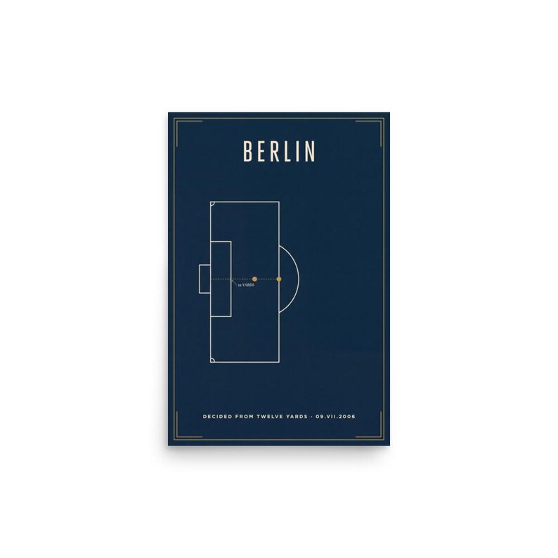 Decided From Twelve Yards | 2006 World Cup Final Art Print | The ARCHV Football Poster | Berlin Germany | Illustrated Wall Art