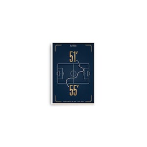 Four Minutes In June | 1986 World Cup Final Art Print | The ARCHV Football Poster | Azteca Mexico City | Illustrated Wall Art