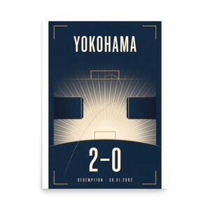 Redemption | 2002 World Cup Final Art Print | The ARCHV Football Poster | Yokohama Japan | Illustrated Wall Art