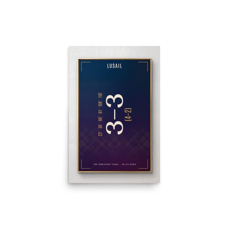 The Greatest Final | 2022 World Cup Final Art Print | The ARCHV Football Poster | Lusail Qatar | Illustrated Wall Art