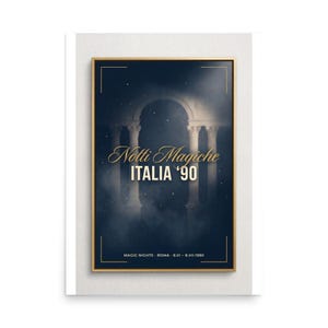 Notti Magiche | 1990 World Cup Final Art Print | The ARCHV Football Poster | Rome Italy | Illustrated Wall Art