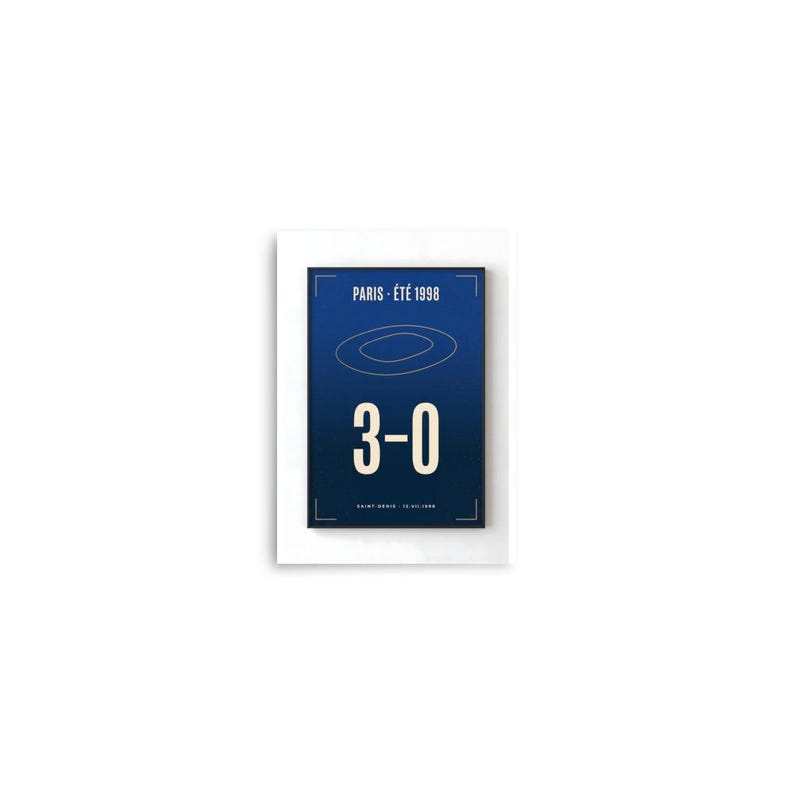 The Night It Turned Blue | 1998 World Cup Final Art Print | The ARCHV Football Poster | Saint-Denis Paris | Illustrated Wall Art