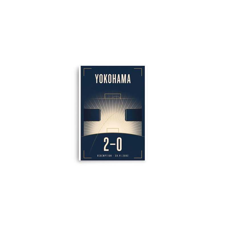 Redemption | 2002 World Cup Final Art Print | The ARCHV Football Poster | Yokohama Japan | Illustrated Wall Art