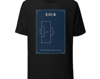 T-shirt Berlino 2006 / Twelve Yards / Maglietta grafica della finale di calcio / Maglietta da calcio minimalista / Regalo per tifosi di calcio