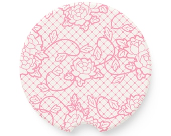 Custom Cute Pink Car Coaster